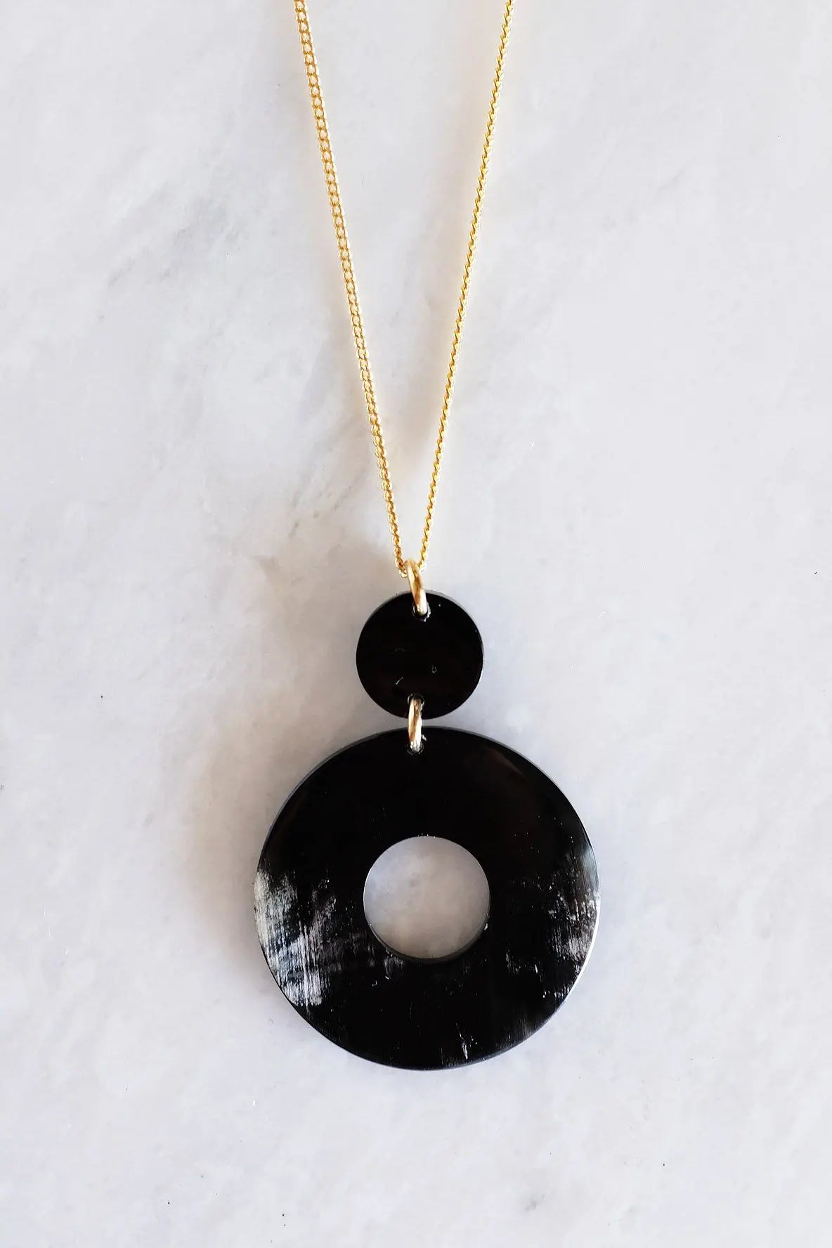 Hoan Toan Donut Buffalo Horn Pendant Necklace - USMJ0339 DC-Hathorway