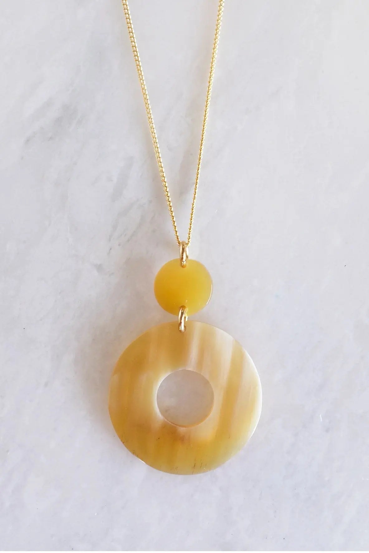 Hoan Toan Donut Buffalo Horn Pendant Necklace - USMJ0339 DC-Hathorway