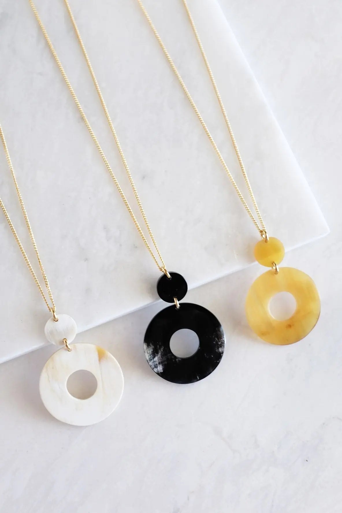 Hoan Toan Donut Buffalo Horn Pendant Necklace - USMJ0339 DC-Hathorway