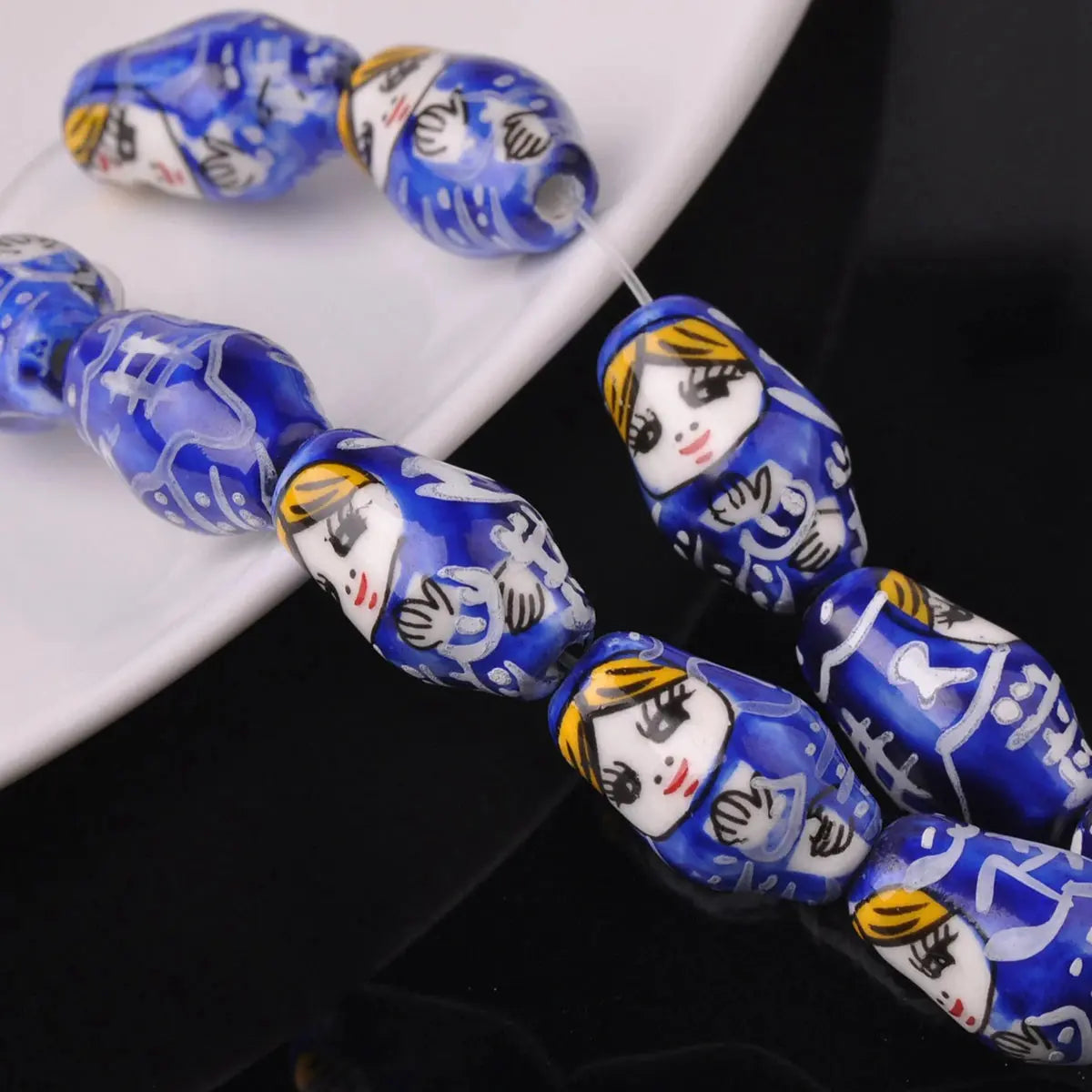 Doll Shape Patterns Ceramic Porcelain Loose Crafts Beads - USMJ0260 AliExpress-Dropship
