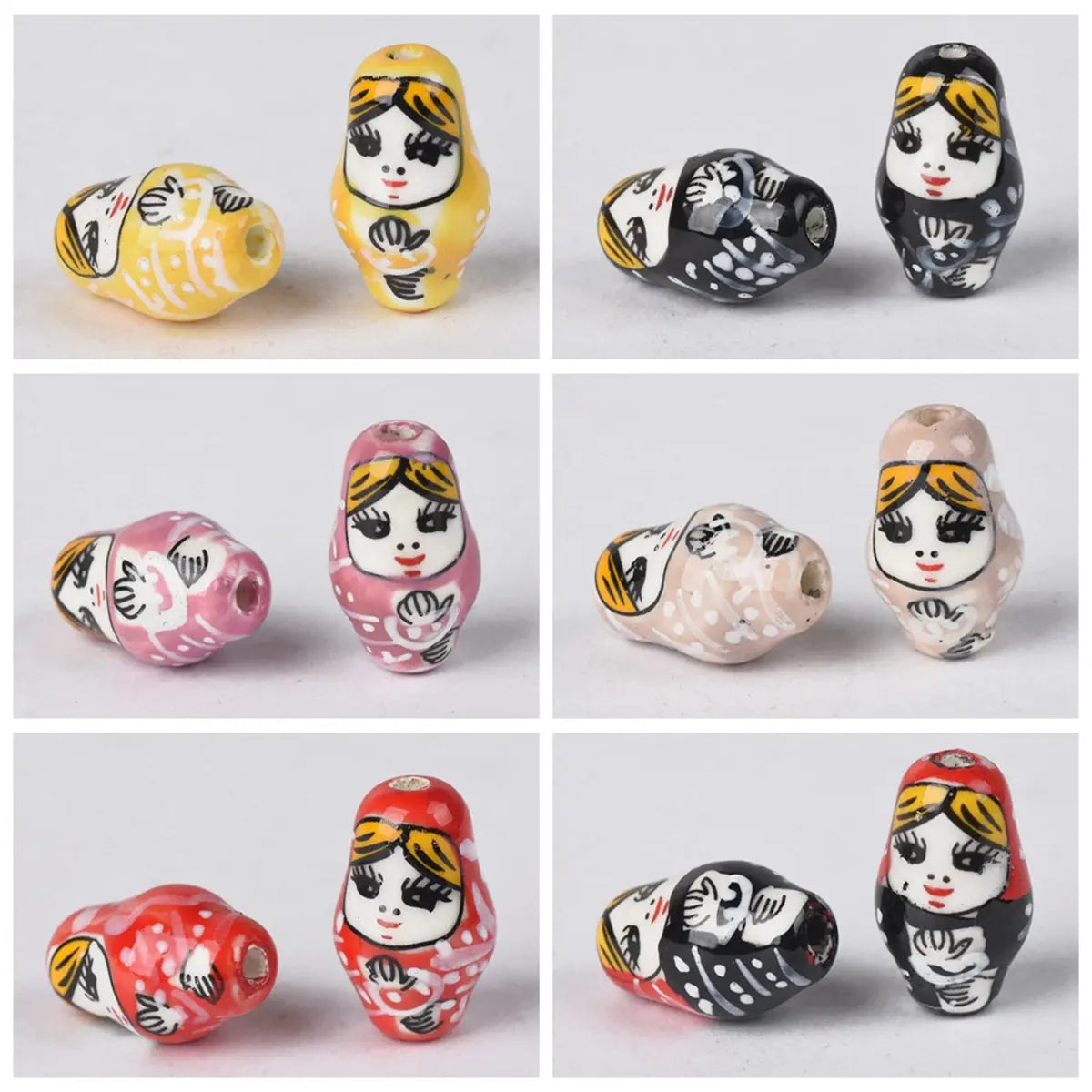 Doll Shape Patterns Ceramic Porcelain Loose Crafts Beads - USMJ0260 AliExpress-Dropship