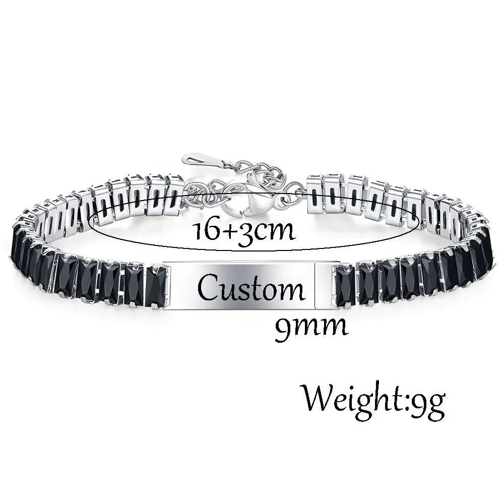 Unisex Bracelet Cubic Zirconia Laser Engraved Logo - USMK0233 AliExpress-Dropship