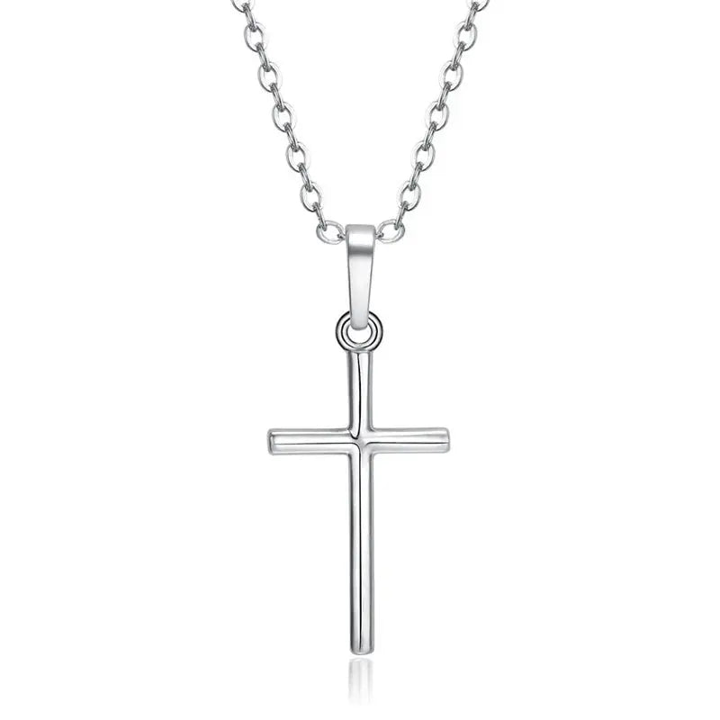 Golden Silver Color Crystal Jesus Cross Pendant Necklace Jewelry - USMJ0259 AliExpress-Dropship
