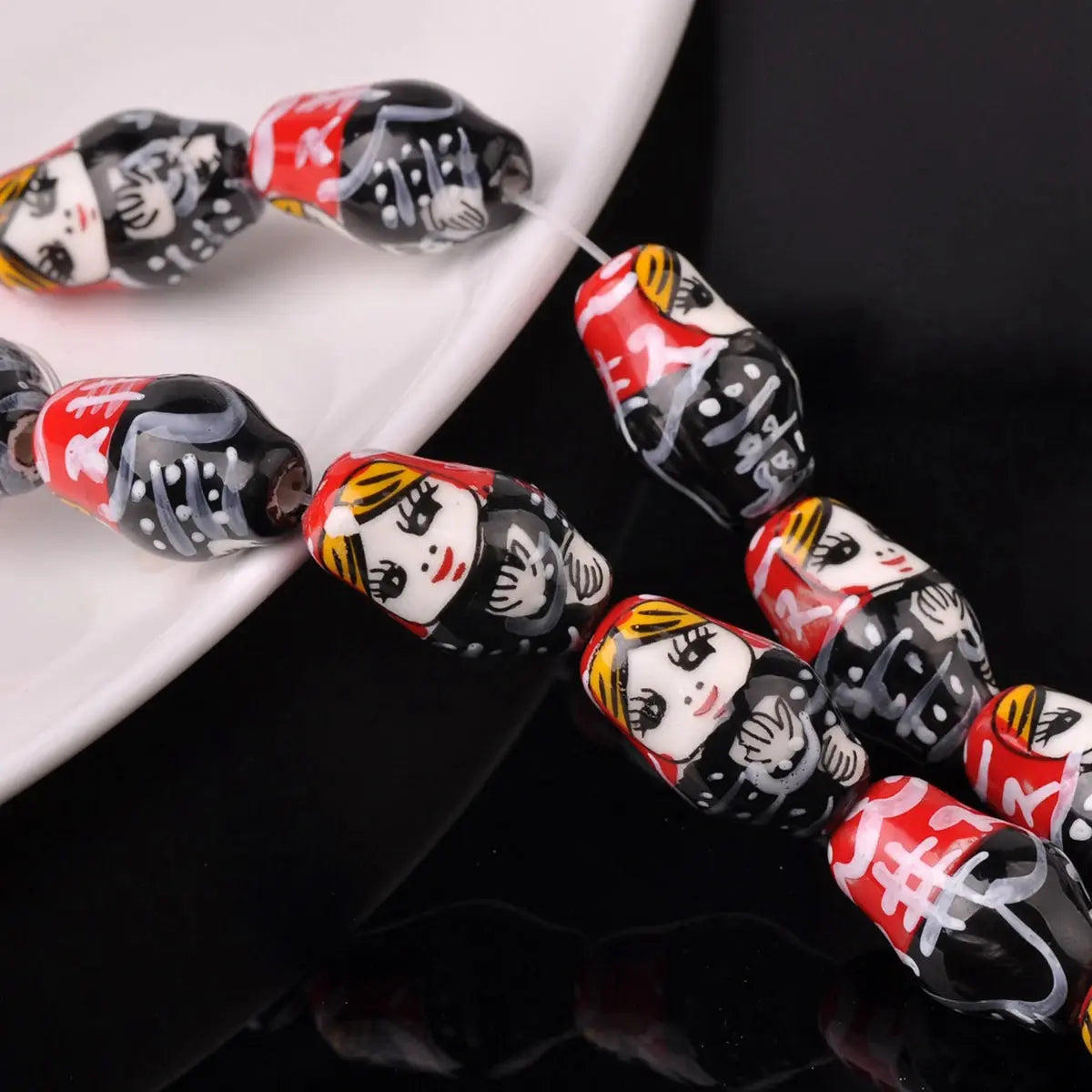 Doll Shape Patterns Ceramic Porcelain Loose Crafts Beads - USMJ0260 AliExpress-Dropship