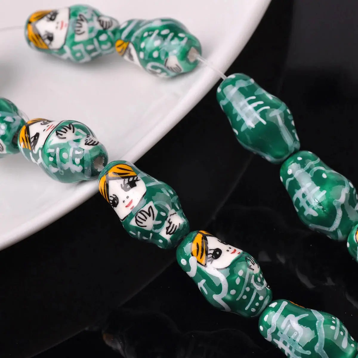 Doll Shape Patterns Ceramic Porcelain Loose Crafts Beads - USMJ0260 AliExpress-Dropship
