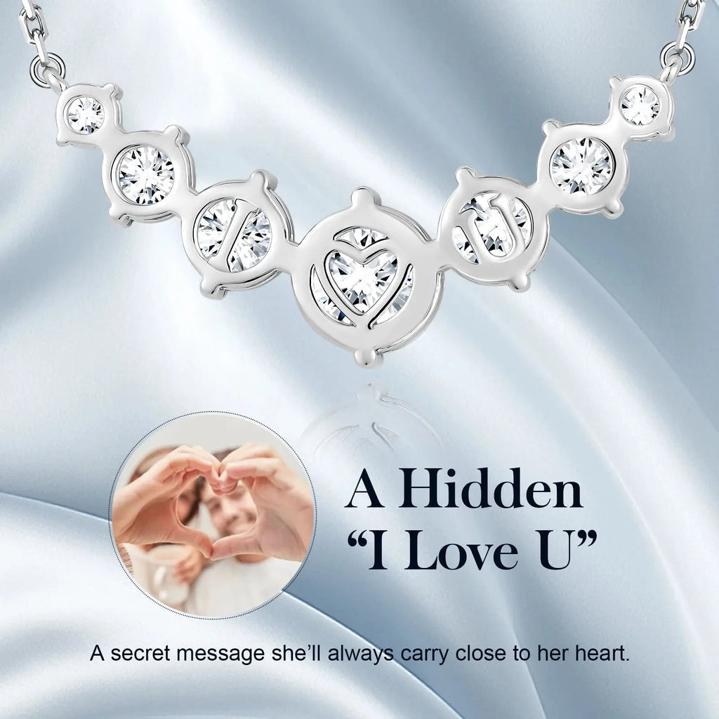 Heart Moissanite Pendant S925 Sterling Silver Chain Women Smile - USMJ0258 AliExpress-Dropship