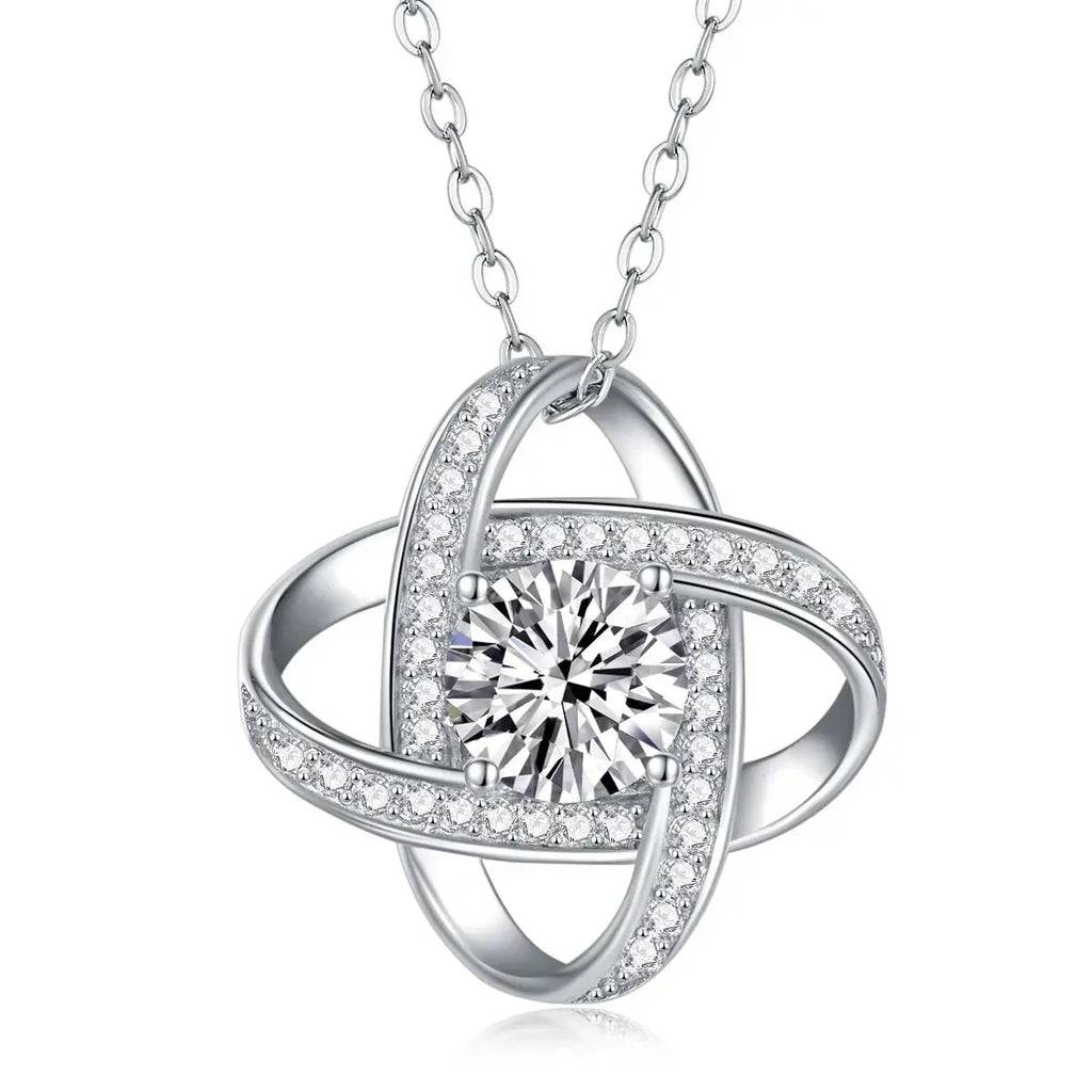 Four Leaf Clover Pendant Sterling Silver Necklace - USMJ0242 AliExpress-Dropship