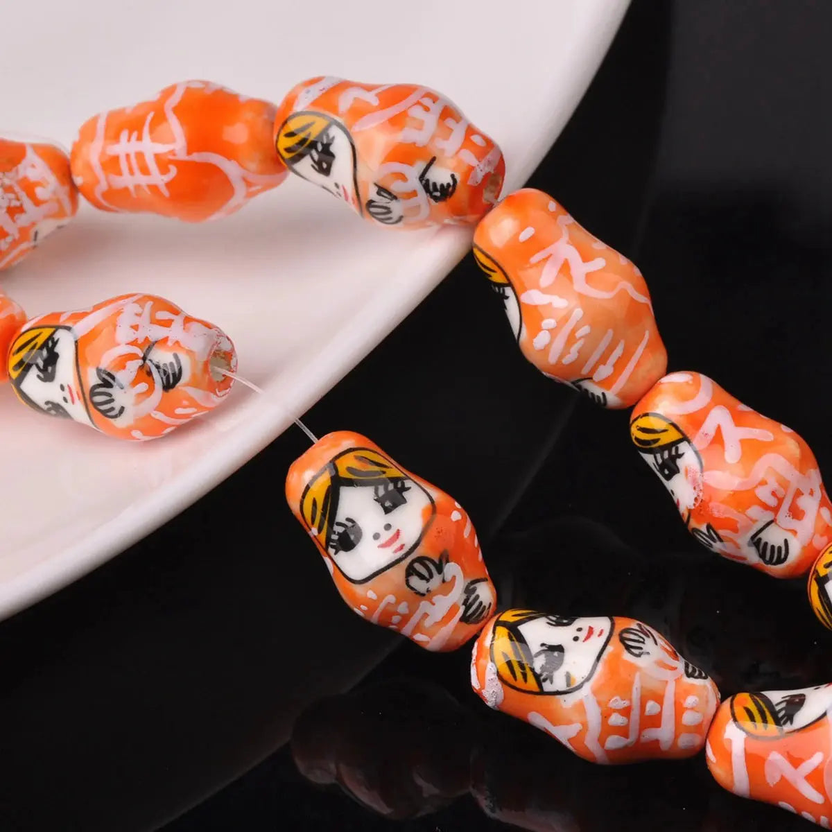 Doll Shape Patterns Ceramic Porcelain Loose Crafts Beads - USMJ0260 AliExpress-Dropship