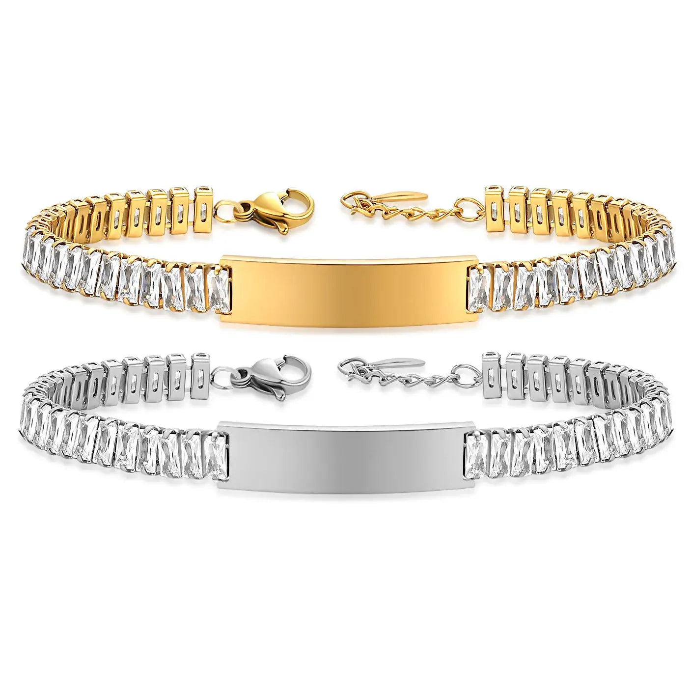Unisex Bracelet Cubic Zirconia Laser Engraved Logo - USMK0233 AliExpress-Dropship