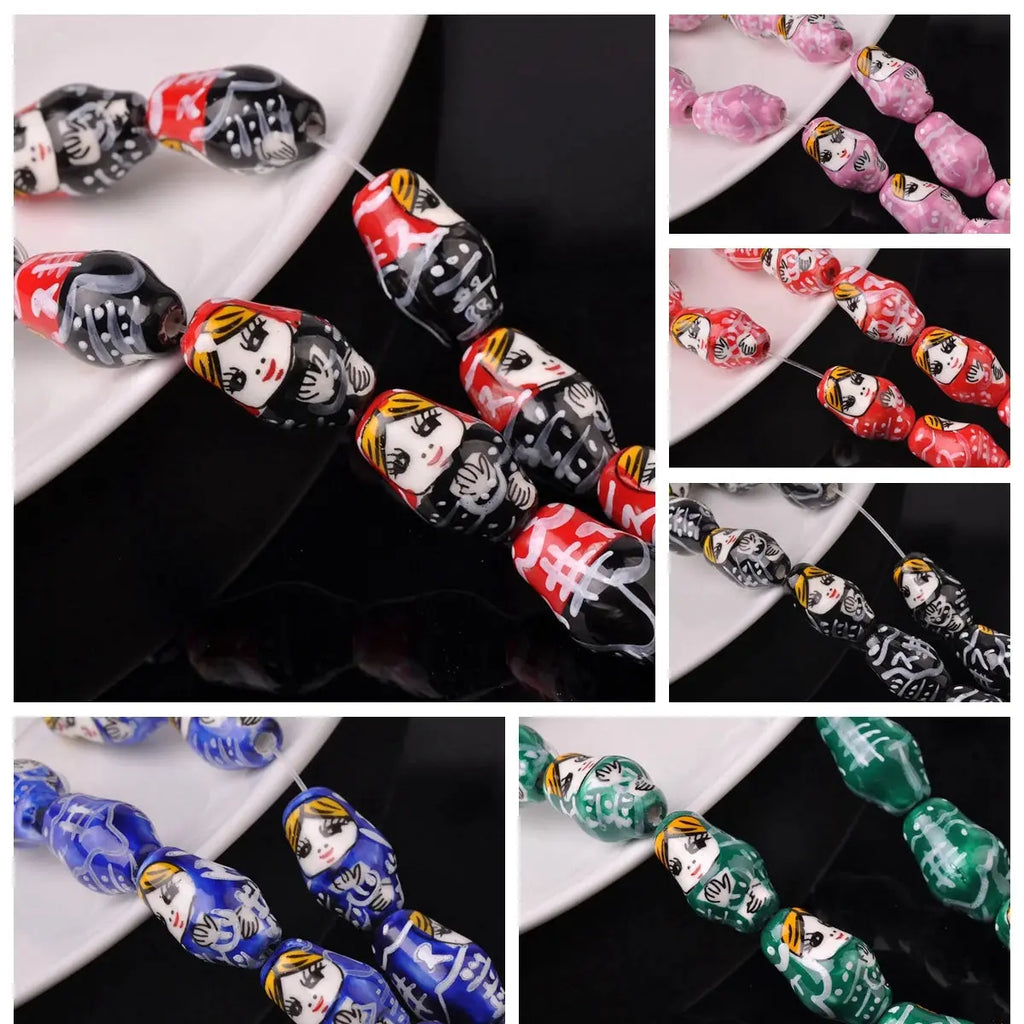 Doll Shape Patterns Ceramic Porcelain Loose Crafts Beads - USMJ0260 AliExpress-Dropship