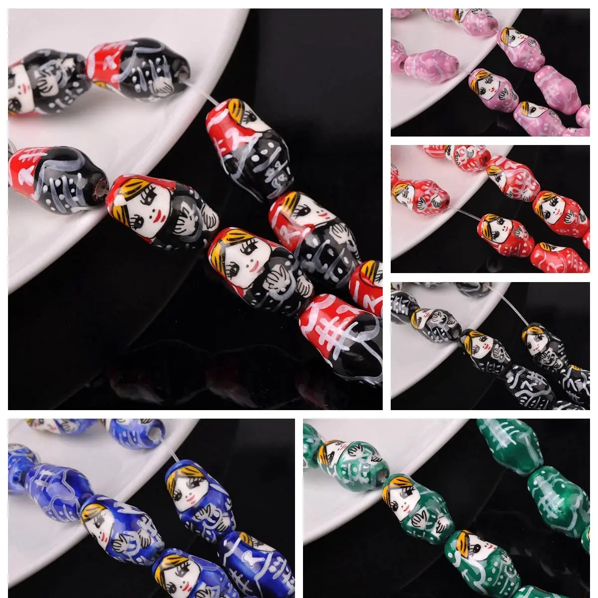 Doll Shape Patterns Ceramic Porcelain Loose Crafts Beads - USMJ0260 AliExpress-Dropship