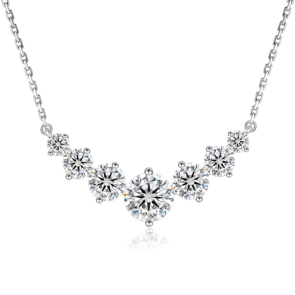 Heart Moissanite Pendant S925 Sterling Silver Chain Women Smile - USMJ0258 AliExpress-Dropship