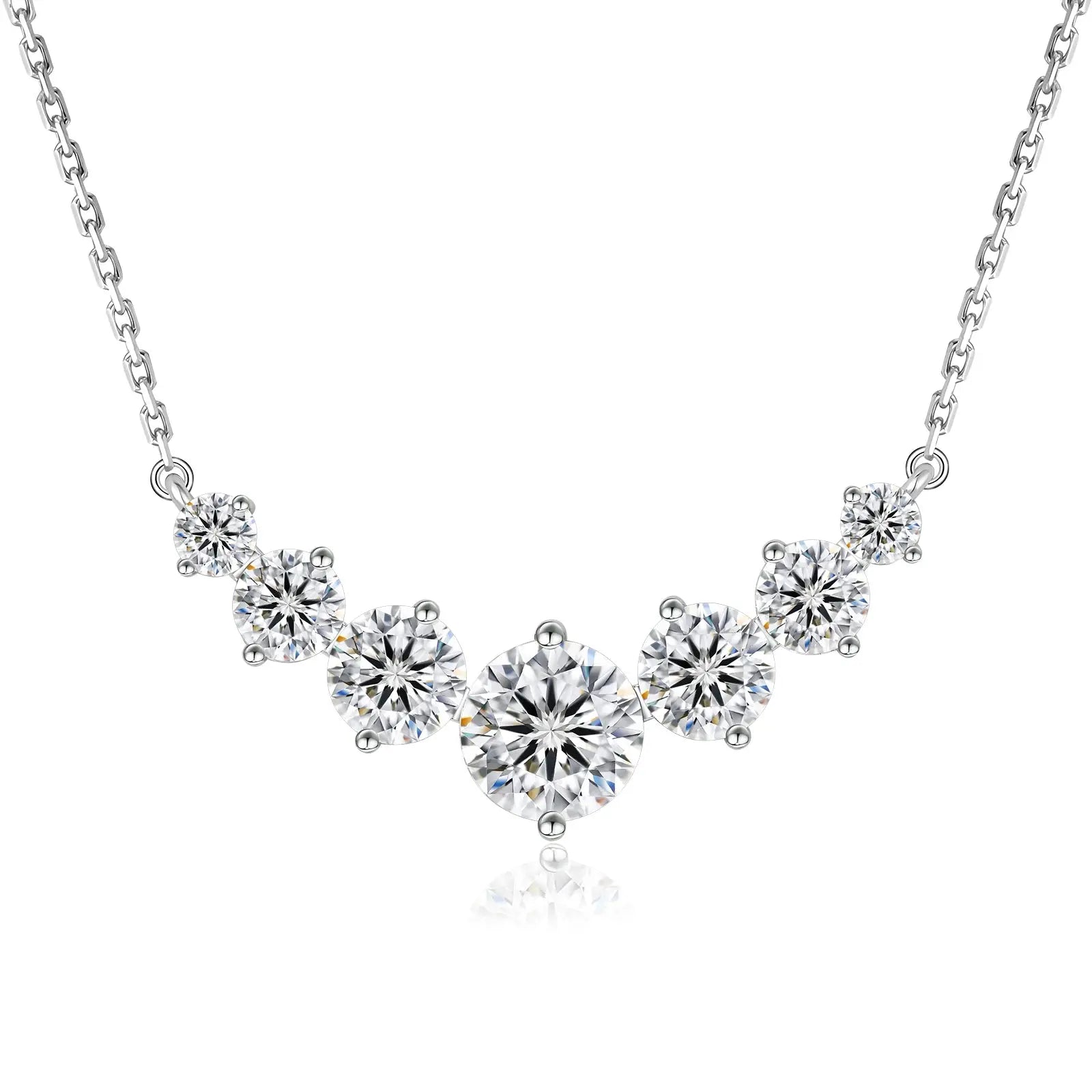Heart Moissanite Pendant S925 Sterling Silver Chain Women Smile - USMJ0258 AliExpress-Dropship