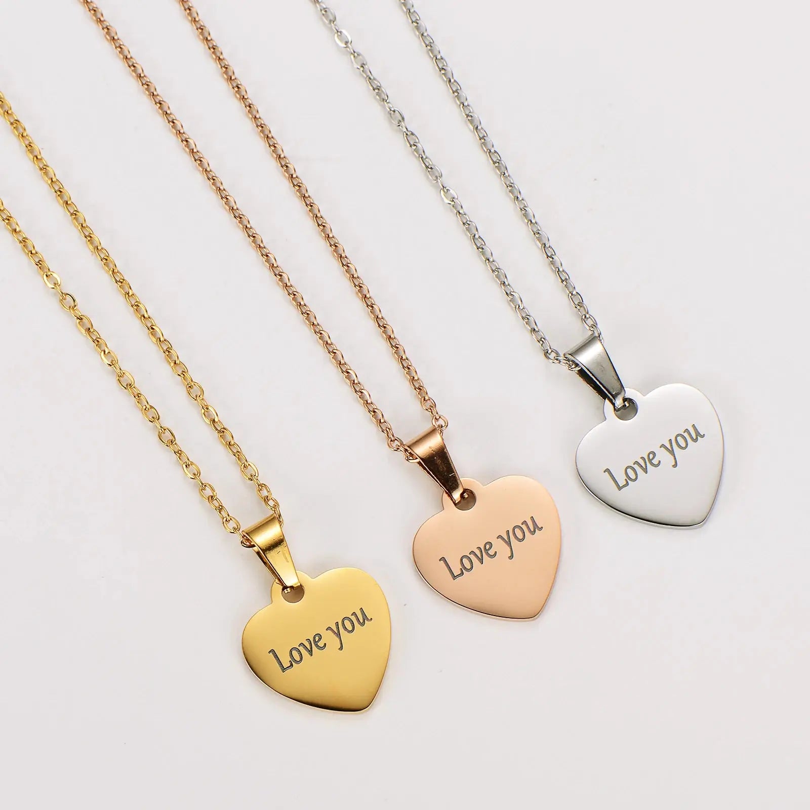 Heart Shaped Love You Necklace Anti Tarnish Fashion - USMJ0241 AliExpress-Dropship
