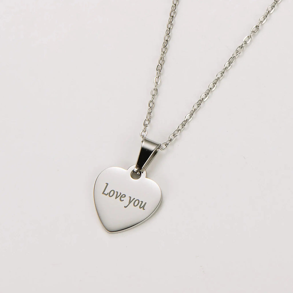 Heart Shaped Love You Necklace Anti Tarnish Fashion - USMJ0241 AliExpress-Dropship