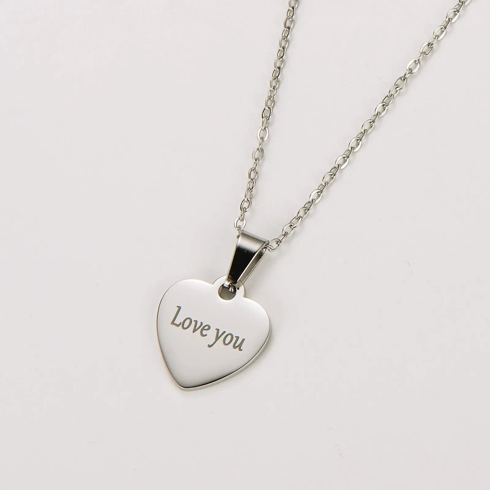 Heart Shaped Love You Necklace Anti Tarnish Fashion - USMJ0241 AliExpress-Dropship