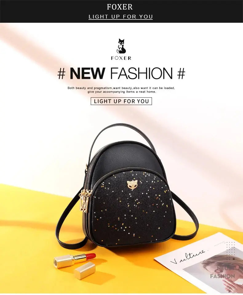 FOXER Glett Design Mini Female Backpack Split Leather Multilayer - USMGD0248 AliExpress-Dropship