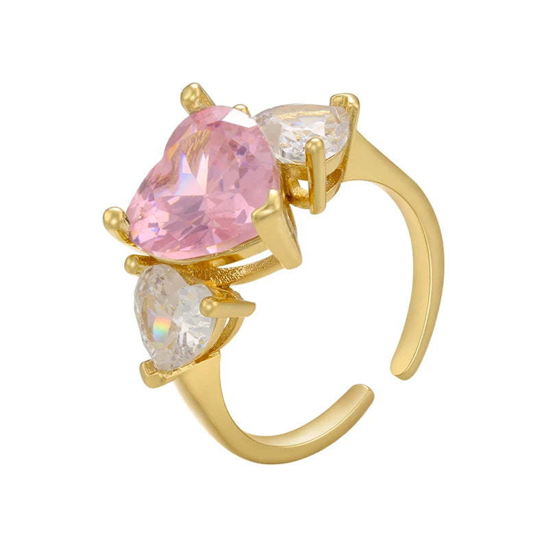 5A heart shape CZ iced out bling heart CZ tennis necklace - USMJ0250