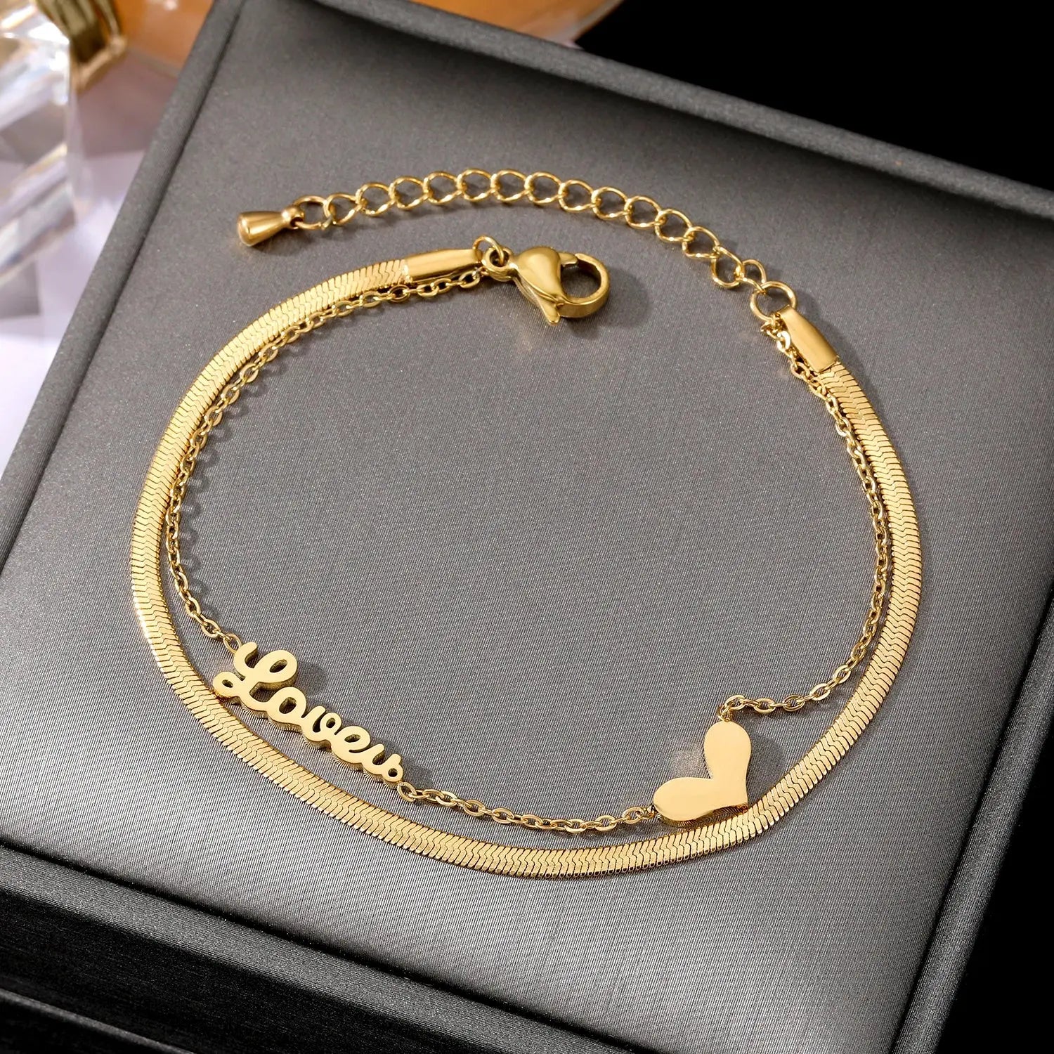 VKME Women Jewelry Love Letter Heart Bracelet - USMJ0235 AliExpress-Dropship