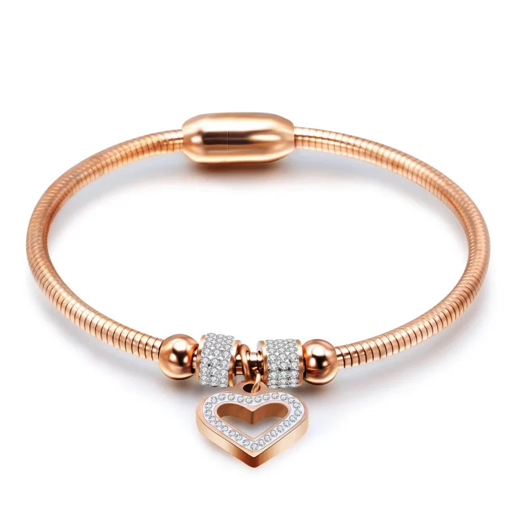 18K Rose Gold Plated Stainless Steel Bracelet Exquisite - USMJ0237