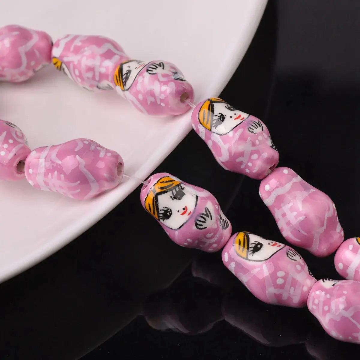 Doll Shape Patterns Ceramic Porcelain Loose Crafts Beads - USMJ0260 AliExpress-Dropship