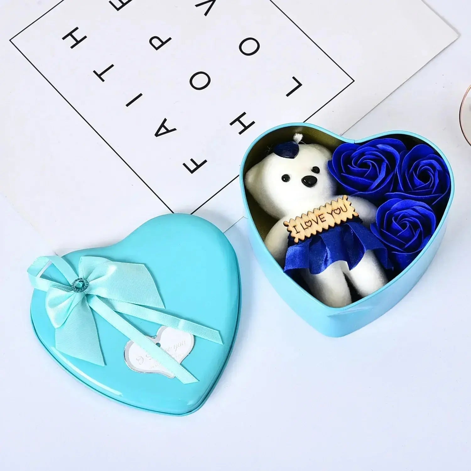 Bear Rose Gift Box Romantic Flower Bear Bouquet Party Decoration - USMGD0195 AliExpress-Dropship