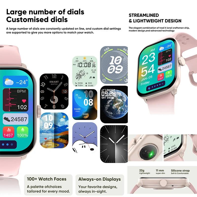 Xiaomi Watch 5 Men Women HD AMOLED Screen Heart - ON SALE 10% Discount - USMW0296