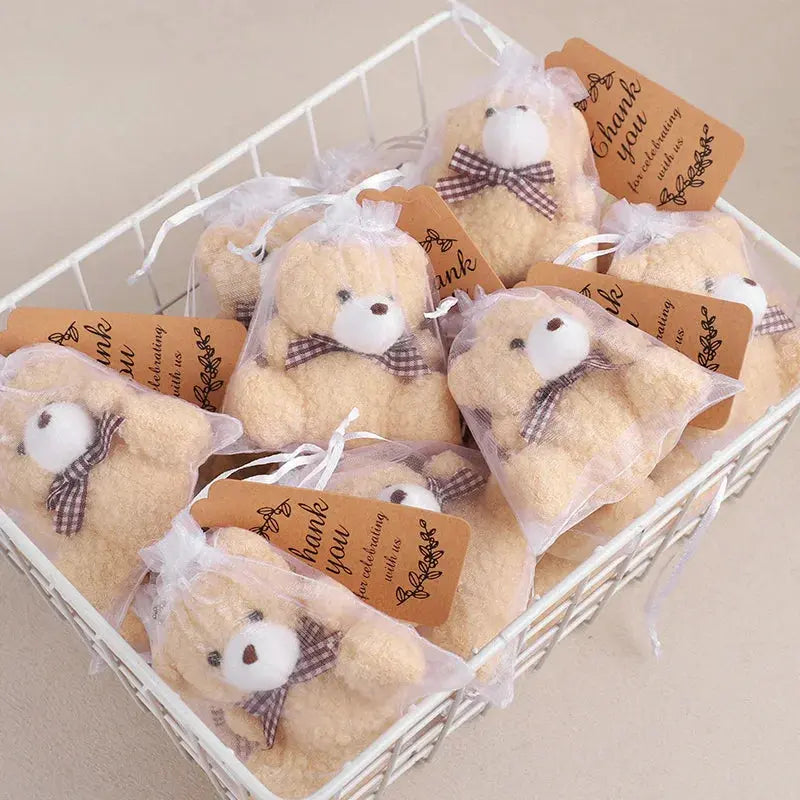 Bear Gift, include 5 Mini Bear,5 Organza Bag,5 Thank You Card for Baby - USMGD0270 AliExpress-Dropship