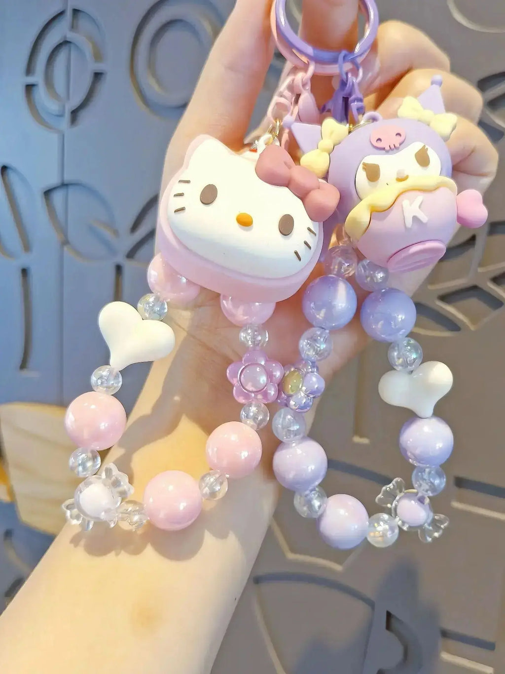 Sanrio Beaded Keychain Hello Kitty Cinnamoroll Kuromi Cute Cartoon Pendant -  USMJ0220 AliExpress-Dropship