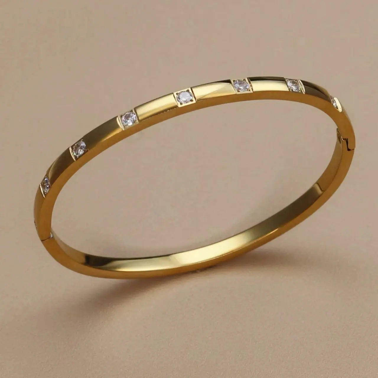 Colored Zircon Stainless Steel Gold Color Stacking Bracelet - USMJ0269 AliExpress-Dropship