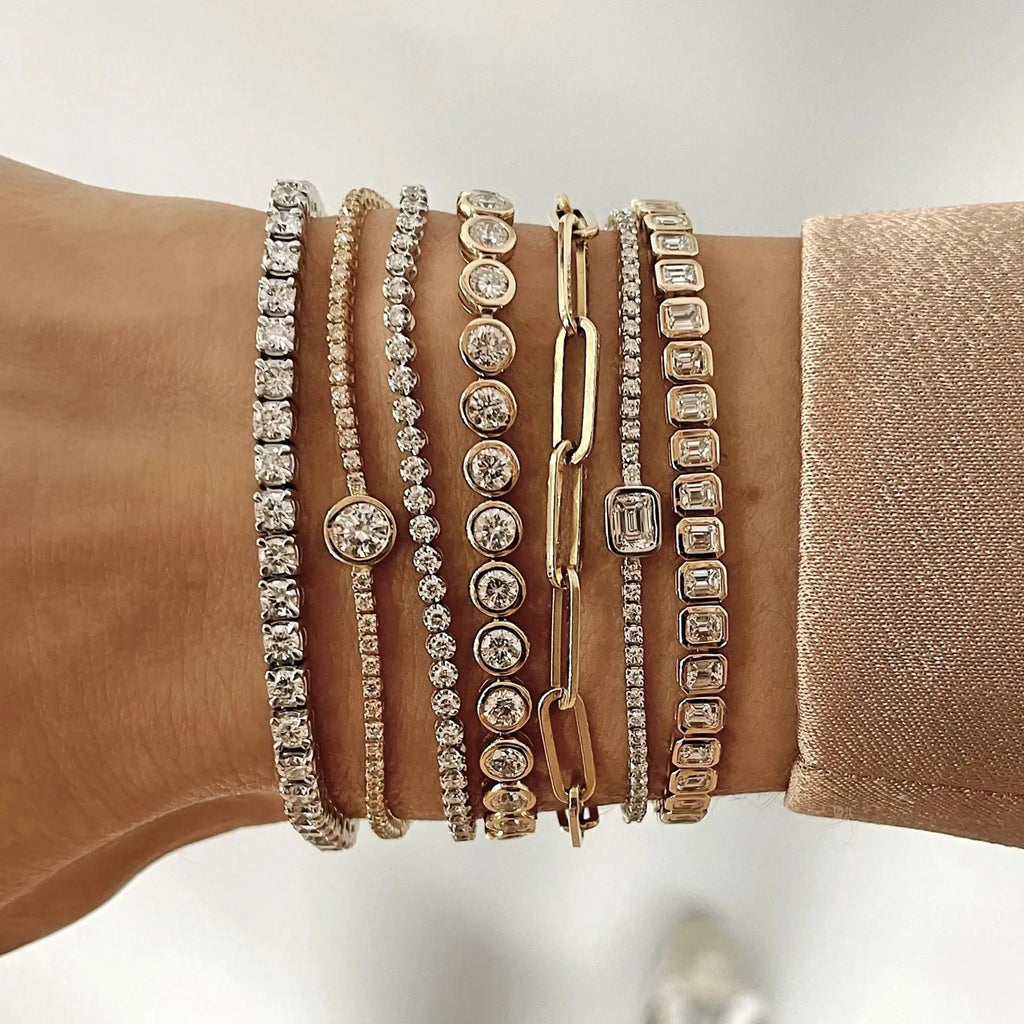 Bezel Cubic Zirconia 5A CZ Tennis Chain Bracelet - USMJ0227 AliExpress-Dropship