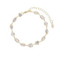 Gold Color Geometric Various Shaped Bezel Chain Bracelet Necklace Set - USMJ0273 AliExpress-Dropship