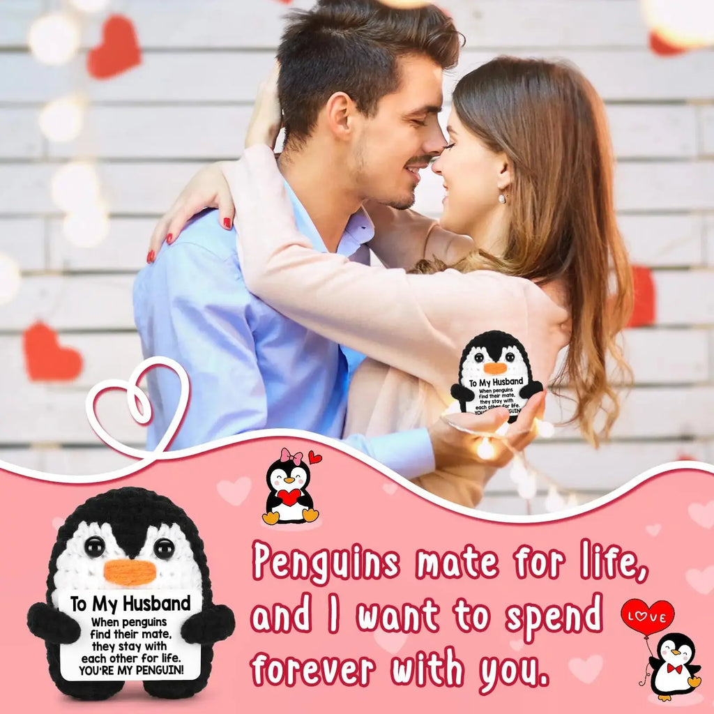 To My Love Handmade Crochet Penguin Valentine's Day - USMGD0207 AliExpress-Dropship