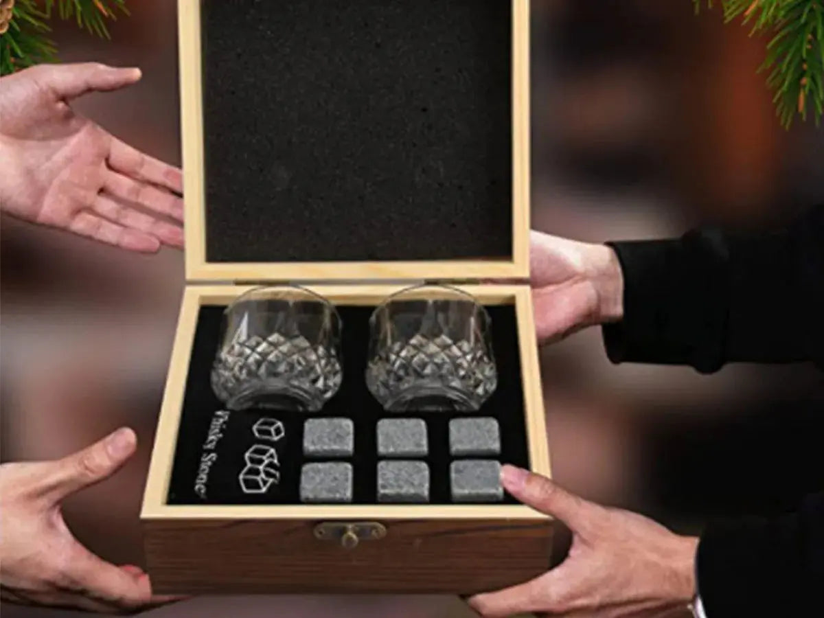 Whiskey Stones Glasses Set Granite Ice Cube For Whisky - USMGD0211 AliExpress-Dropship