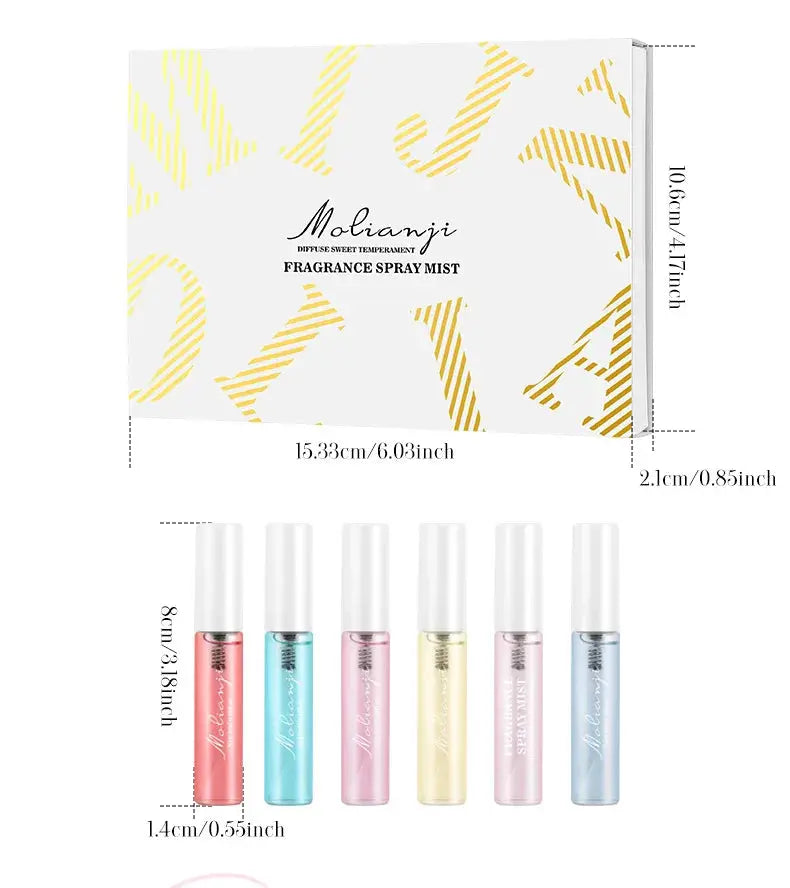 6PCS Alcohol-Free Perfume Set Premium Fragrance Spray Gift Box - USMP0139 AliExpress-Dropship