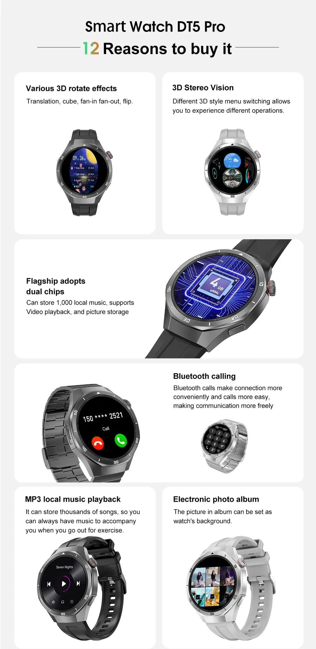GT5 Pro Smart Watch Global Version Titanium Alloy Waterproof ON SALE 5% Discount - USM0217 AliExpress-Dropship