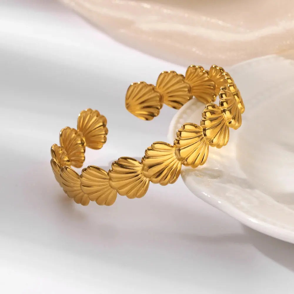 Shell Cuff Bracelets Gold Color Bracelet Bangles Luxury Brands -USMJ0264 AliExpress-Dropship