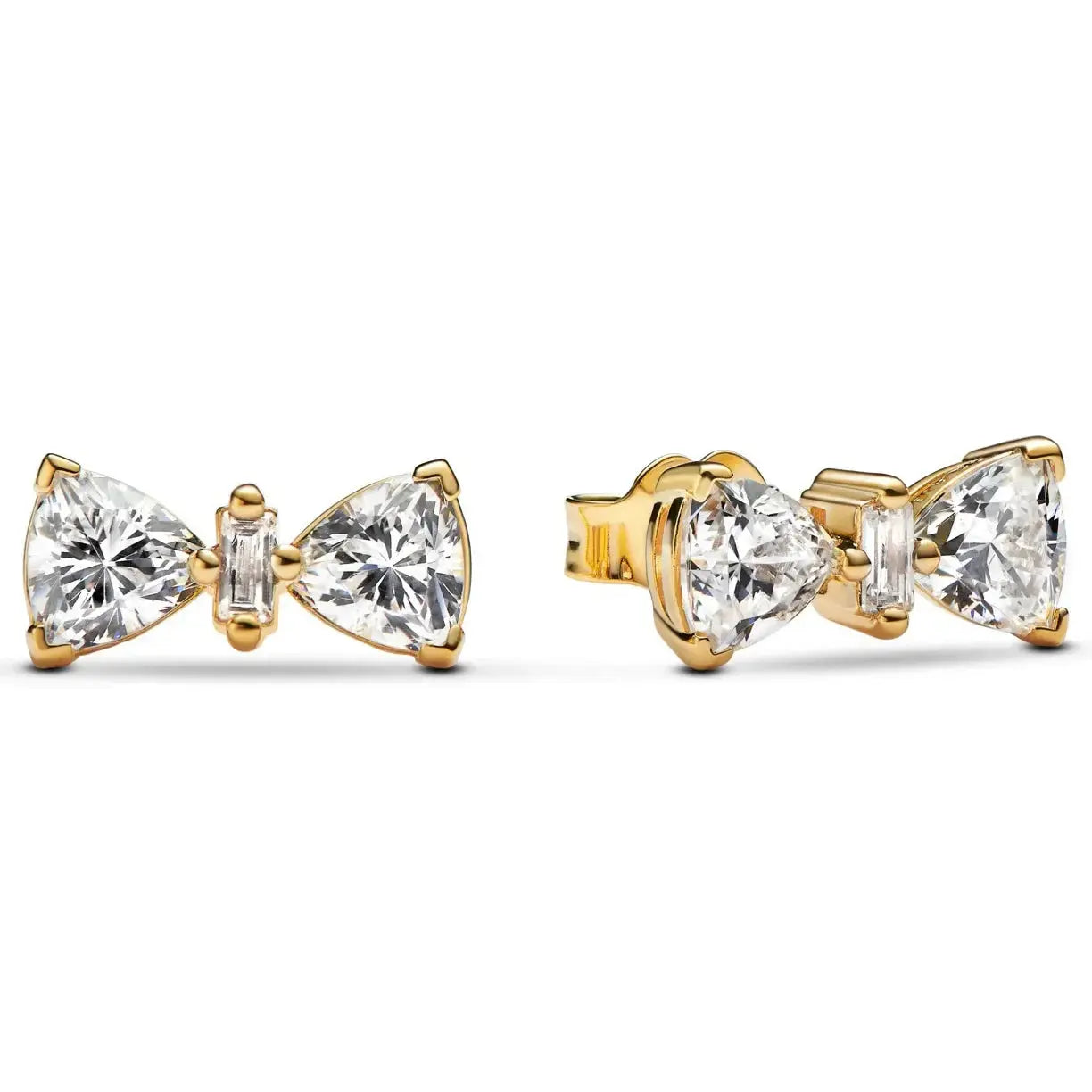 Party Gifts 925 Sterling Silver Gold Color Sparkling Round Heart Earrings - USMJ0200 AliExpress-Dropship