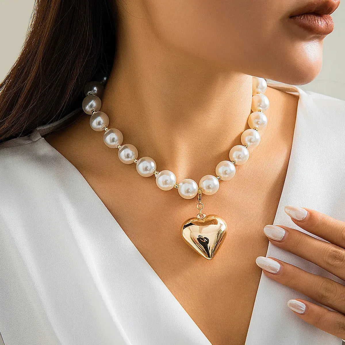 Heart Pendant Necklace for Women Trendy Choker Collar - USMJ0274 AliExpress-Dropship