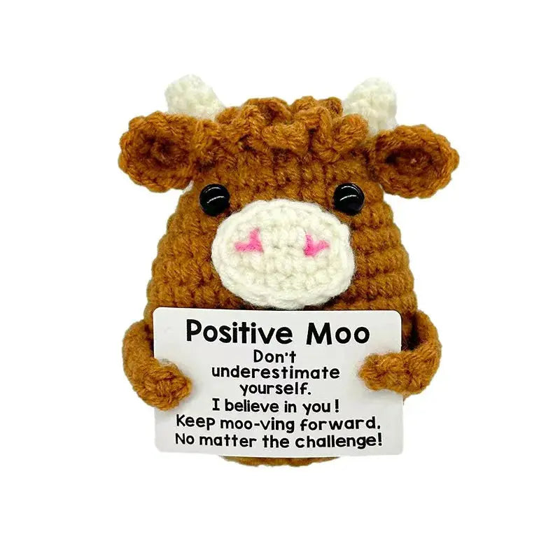 Handmade Positive Crochet Cute Cow Emotional Decorations - USMGD0193 AliExpress-Dropship