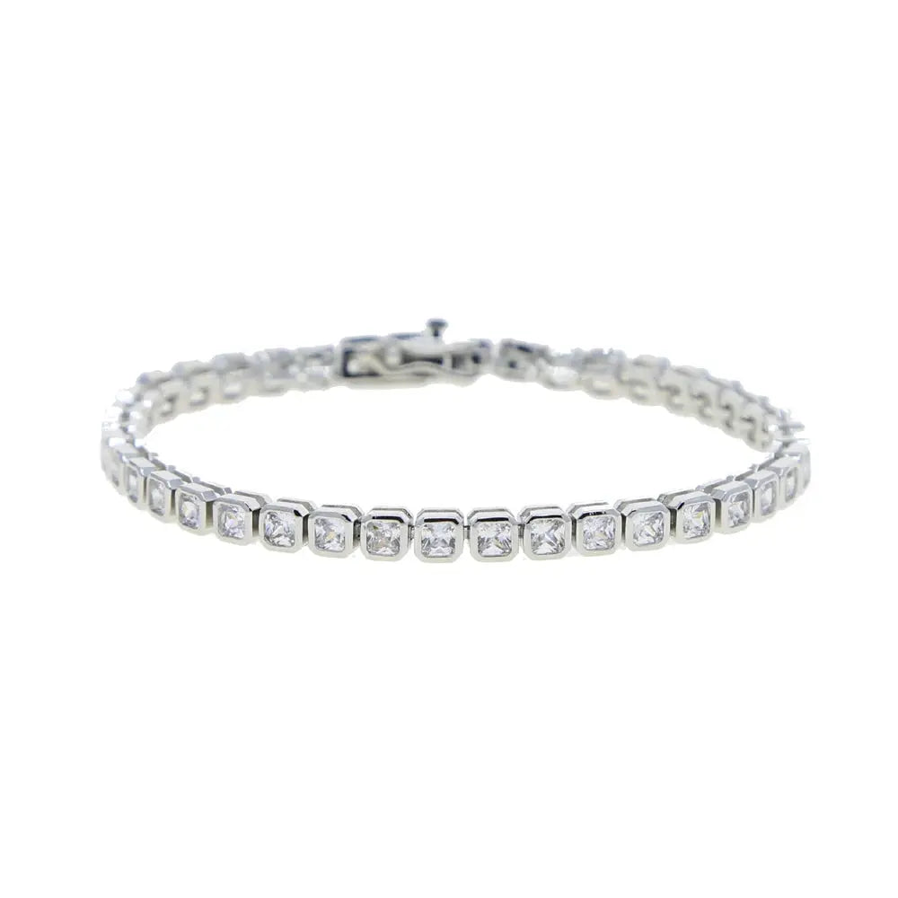 Bezel Cubic Zirconia 5A CZ Tennis Chain Bracelet - USMJ0227 AliExpress-Dropship