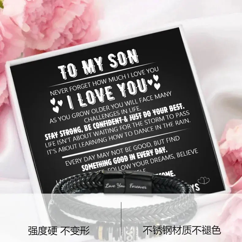 Stainless Steel Bracelet to My Son Bracelet for Men - USMJ0276 AliExpress-Dropship