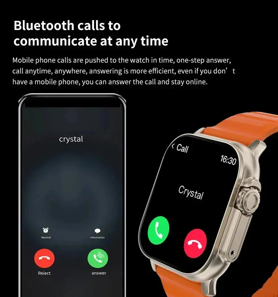 LAXASFIT T900Ultra Smartwatch Bluetooth Talk Message Alert - USMW0282 AliExpress