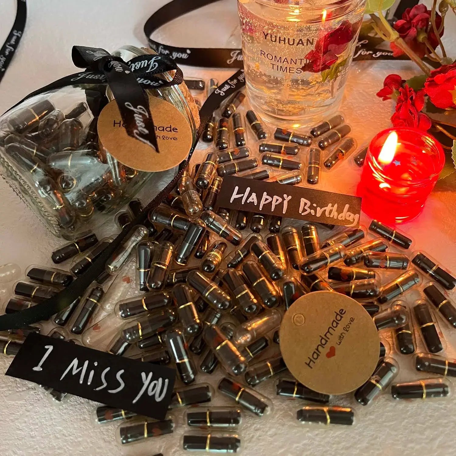 Message Capsules Love Pill with bottle Roll Paper Blank Notes - USMGD0203 AliExpress-Dropship