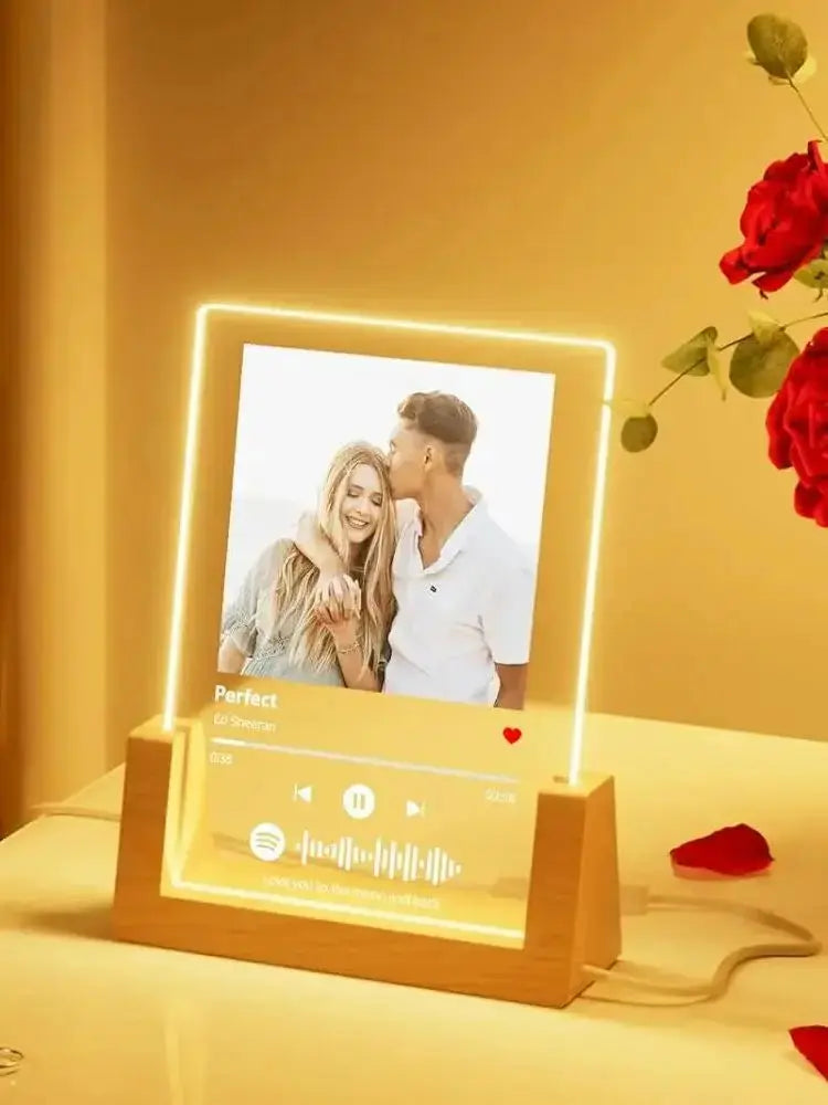 Spotify Music Plaque Gifts for Personalized Acrylic Photo Frame Lamp Couple - USMGD0202 AliExpress-Dropship