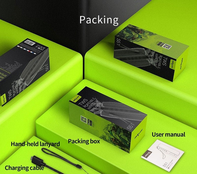 Bluetooth Portable Subwoofer Waterproof Sound Box Speaker - USMCA-068