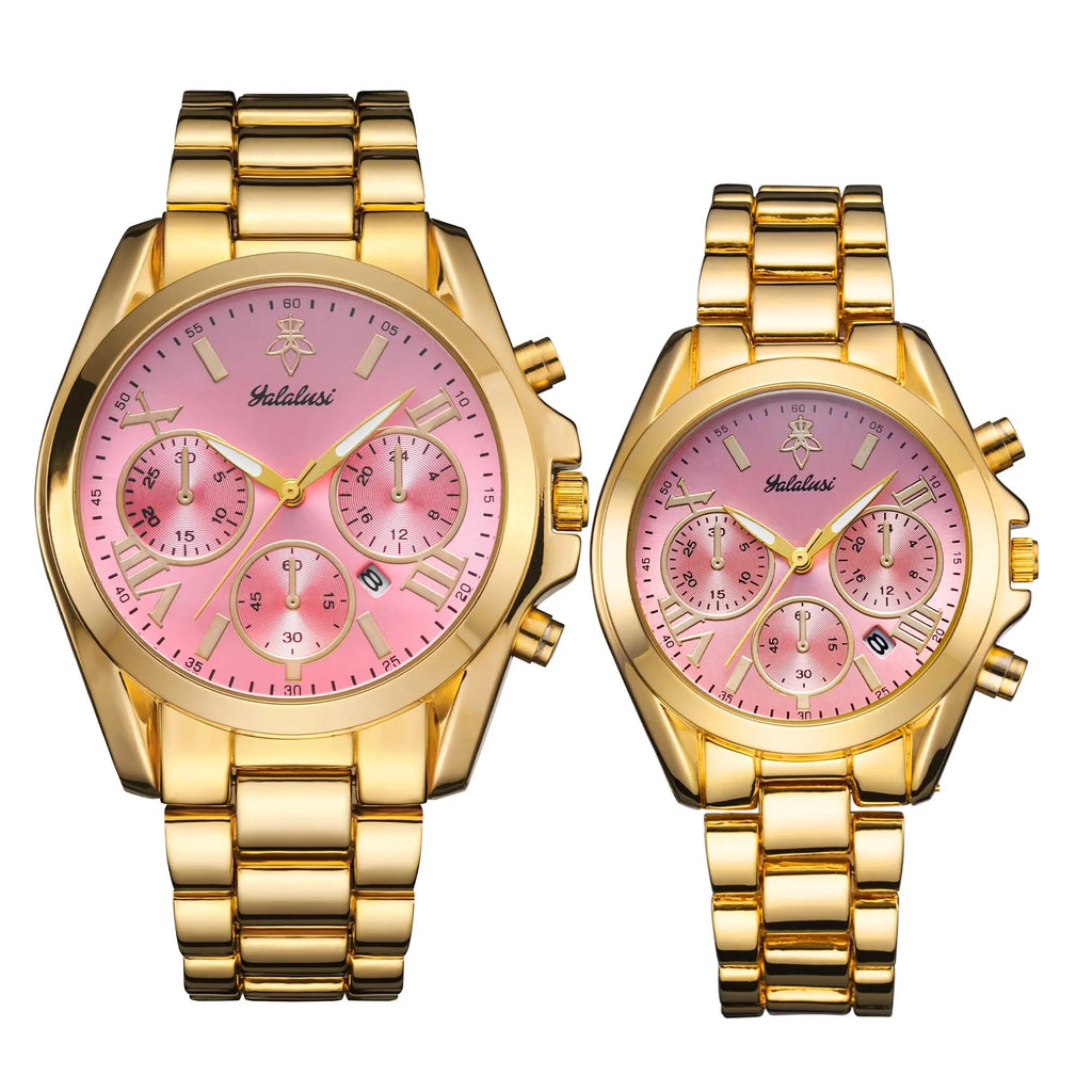 Gold Luxury Couple Watch Box Watch Remover Vacuum Plating - USMJ0253 AliExpress-Dropship