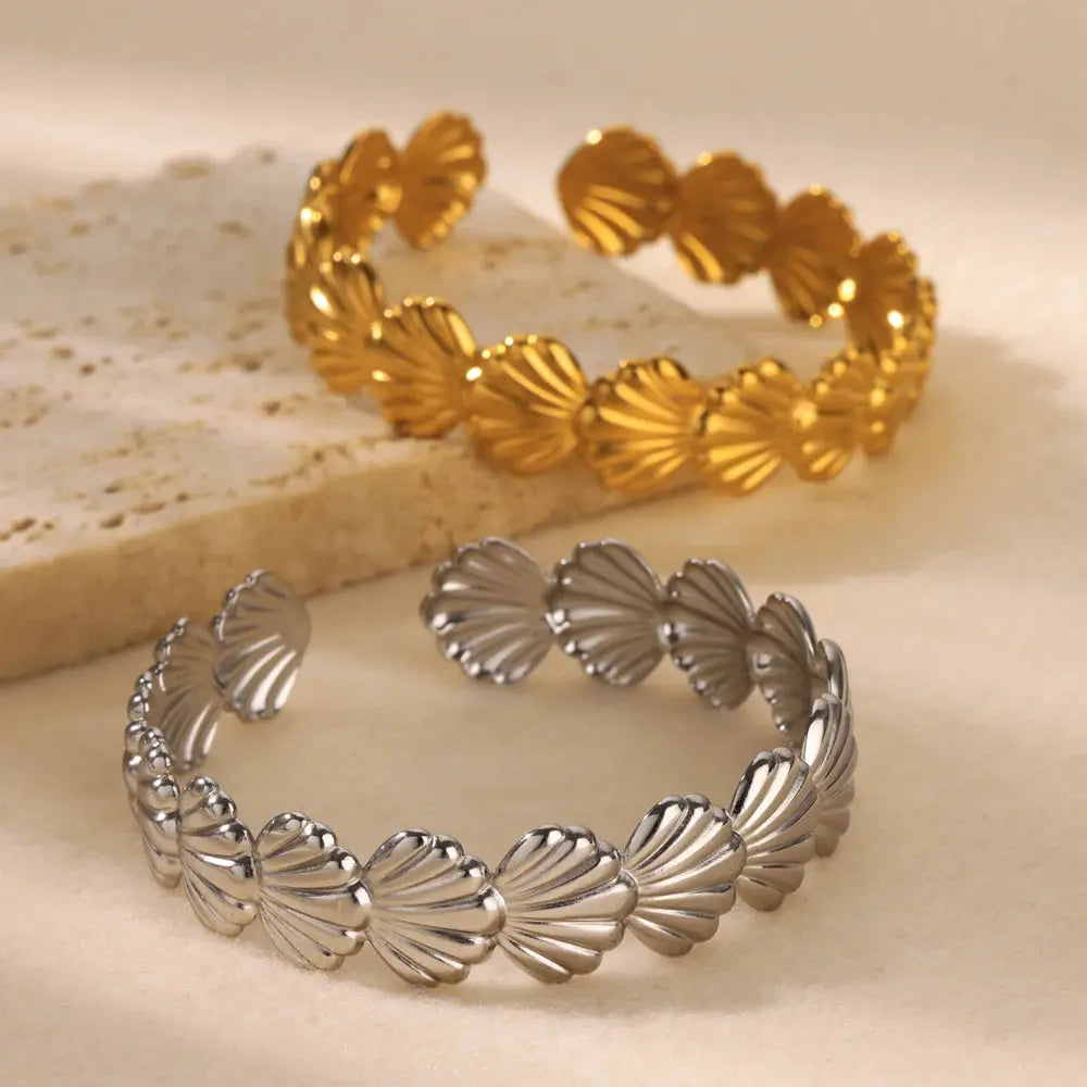 Shell Cuff Bracelets Gold Color Bracelet Bangles Luxury Brands -USMJ0264 AliExpress-Dropship