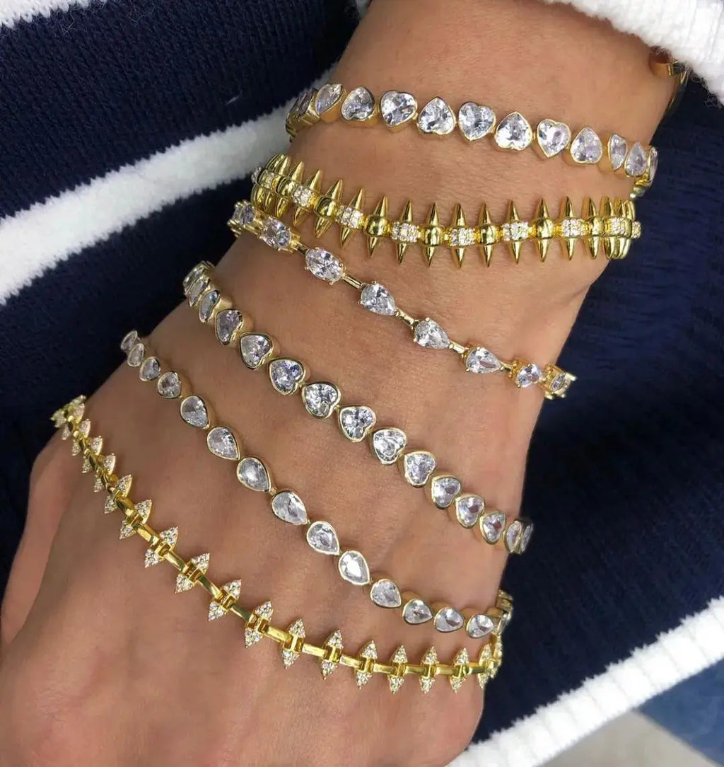 Bezel Cubic Zirconia 5A CZ Tennis Chain Bracelet - USMJ0227 AliExpress-Dropship