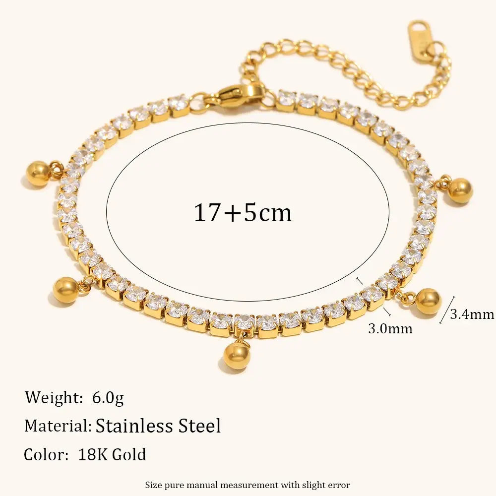La.Muses Elastic Cubic Zirconia Stainless Steel Woman's Bracelet - USMJ0275 AliExpress-Dropship